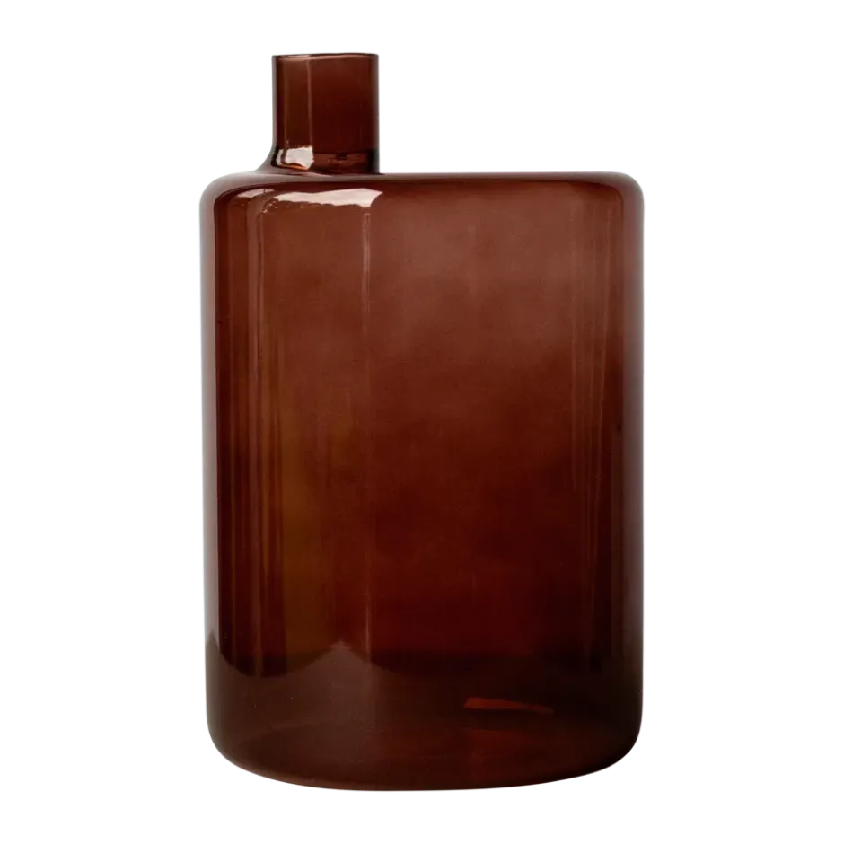 Pipe vas 21 cm, Dark red