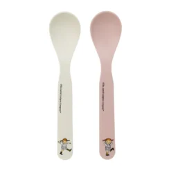 Pippi Cirkus sked 2-pack, Rosa-vit