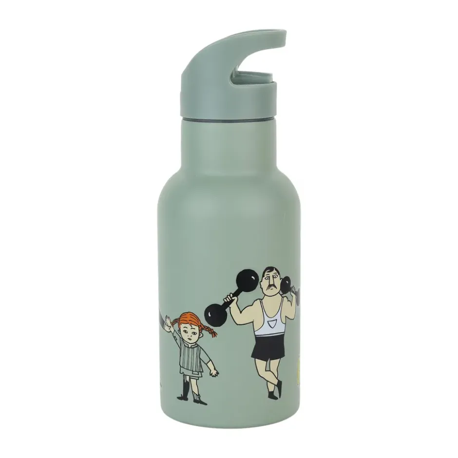 Pippi Cirkus vattenflaska 34 cl, Grön