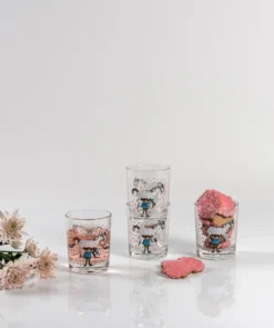 Pippi & Lilla Gubben dricksglas 20 cl, Multi