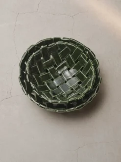 Plait skål Ø30 cm, Emerald green