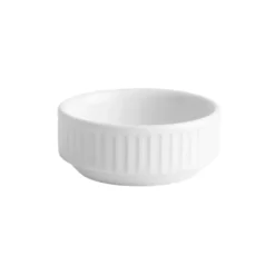 Plissé miniskål Ø 7 cm, Vit