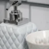 Portia tvålpump, vit-silver
