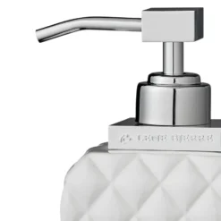 Portia tvålpump, vit-silver
