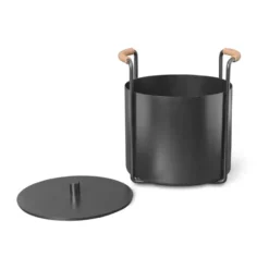 Port tändveds- och askhink, Black