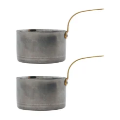 Presentation mini-kastrull Ø10 cm 2-pack, Silverfinish