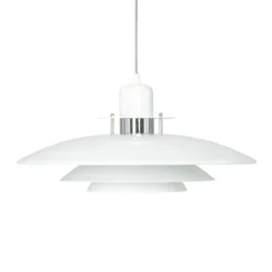 Primus pendel Ø43 cm, Vit-krom