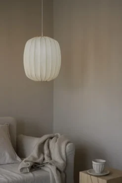 Prisma lampskärm Ø35 cm linne, Natural