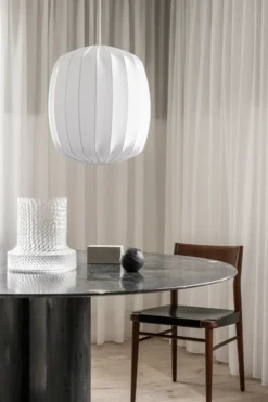 Prisma lampskärm Ø45 cm linne, White