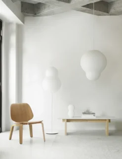 Puff Twist bordslampa 16x28,5 cm, Vit