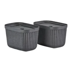 Pulp förvaringsbox 15x23 cm 2-pack, Black