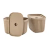 Pulp förvaringsbox 15x23 cm 2-pack, Natural Brown
