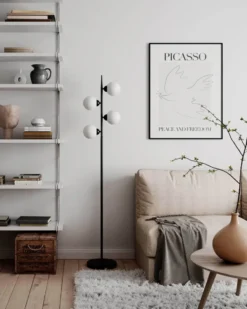 Punto golvlampa 160 cm, Matt svart