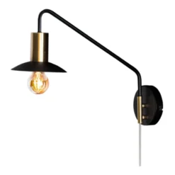Quinn vägglampa kort, Mattsvart