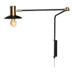 Quinn vägglampa lång, Mattsvart