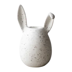 Rabbit ljusstake 13 cm, White dot