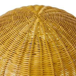 Rattan bordslampa, Mustard