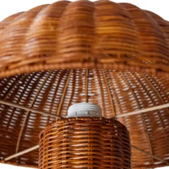 Rattan bordslampa, Natural