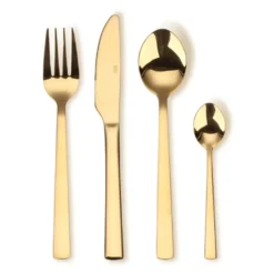 Raw bestickset 16 delar, Guld