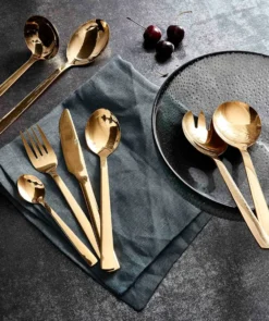 Raw bestickset 24 delar, Guld