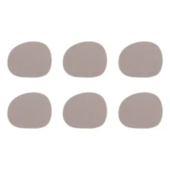 Raw glasunderlägg läder 6-pack, Dusty rose (rosa)