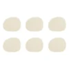 Raw glasunderlägg läder 6-pack, Warm nude (beige)