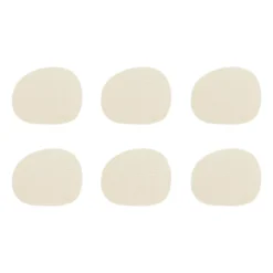 Raw glasunderlägg läder 6-pack, Warm nude (beige)