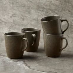 Raw mugg med handtag 35 cl, Forest brown