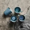 Raw mugg med handtag 35 cl 4-pack, Northern green