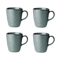 Raw mugg med handtag 35 cl 4-pack, Northern green
