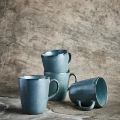 Raw mugg med handtag 35 cl 4-pack, Northern green