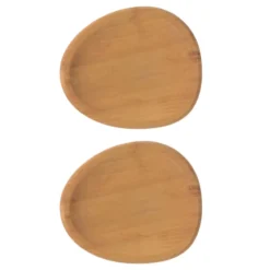 Raw partytallrik 13x11,4 cm 2-pack, Trä