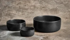 Raw skål 3 delar, Titanium Black