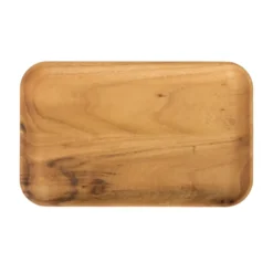 Raw tallrik rektangulär 23,7x14,9 cm, Trä