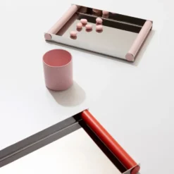 Ray tray disco bricka 20,5x30 cm, Creole pink-rostfritt stål