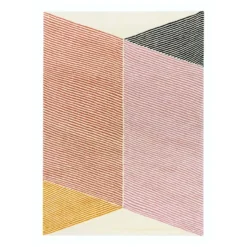 Rectangles ullmatta rosa, 170x240 cm