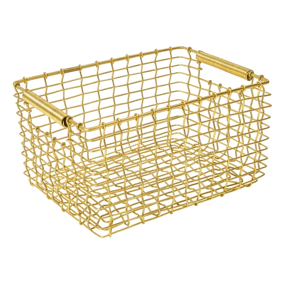 Rectangular 15 förvaringskorg, Mässing