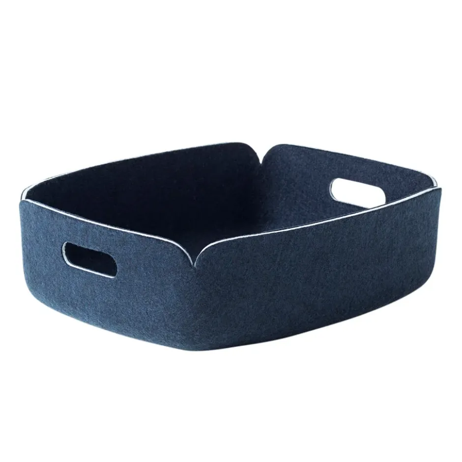 Restore tray förvaringskorg låg, Midnight blue (blå)