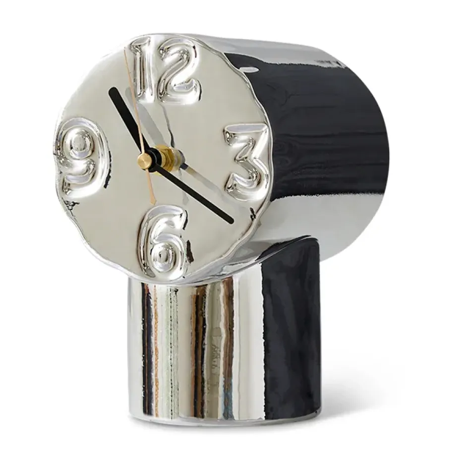 Retro keramikklocka 17,5 cm, Chrome