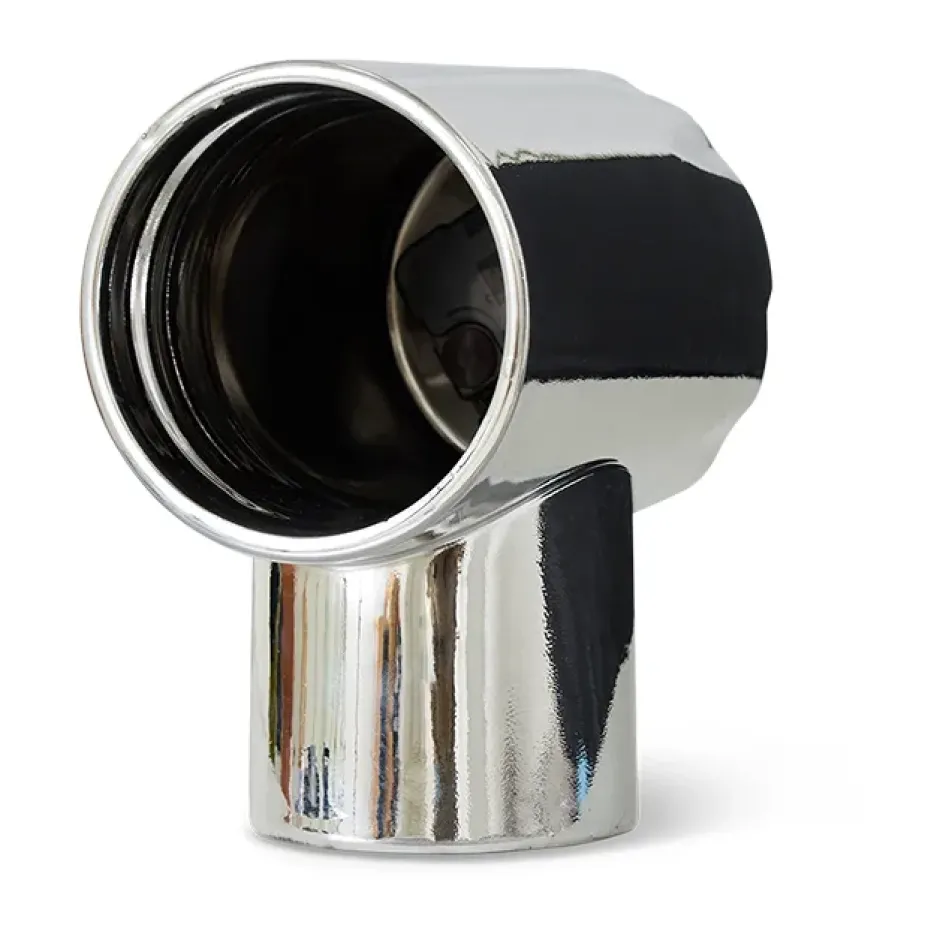 Retro keramikklocka 17,5 cm, Chrome