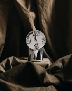 Retro keramikklocka 17,5 cm, Chrome