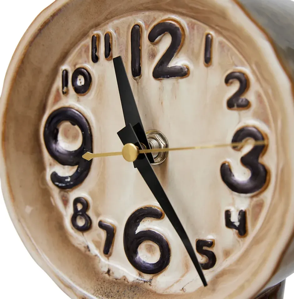 Retro keramikklocka 23,5 cm, Cream