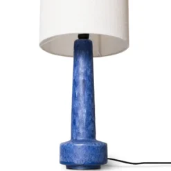 Retro lampfot i stengods, Blue