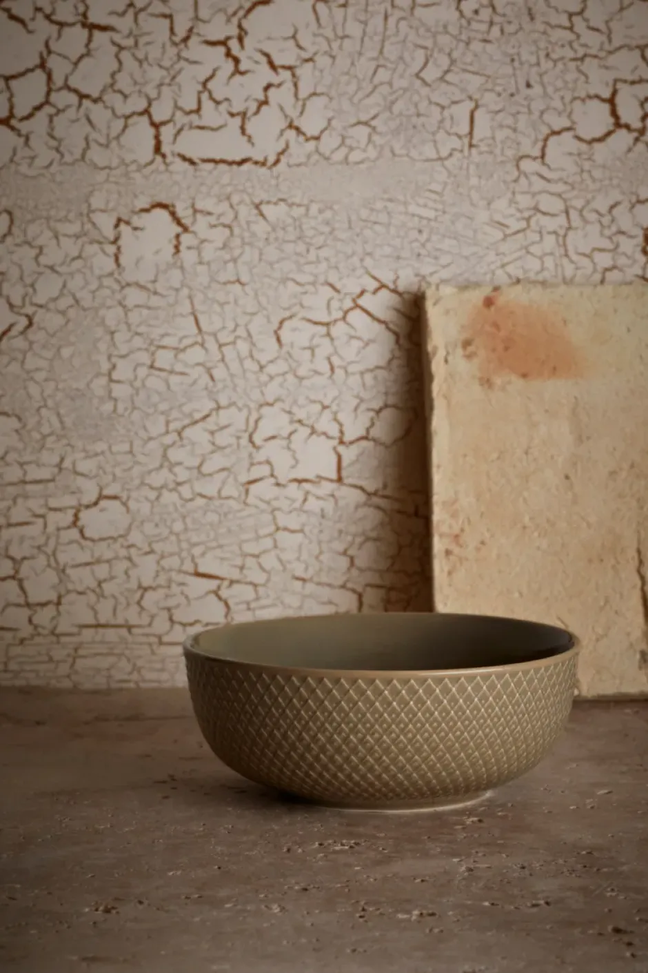 Rhombe Earth skål Ø15.5 cm, Clay