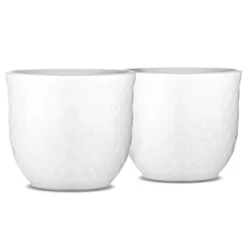 Rhombe äggkopp, 2-pack, vit