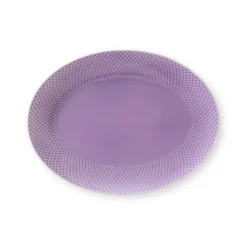 Rhombe serveringsfat ovalt 35x26,5 cm, Ljuslila