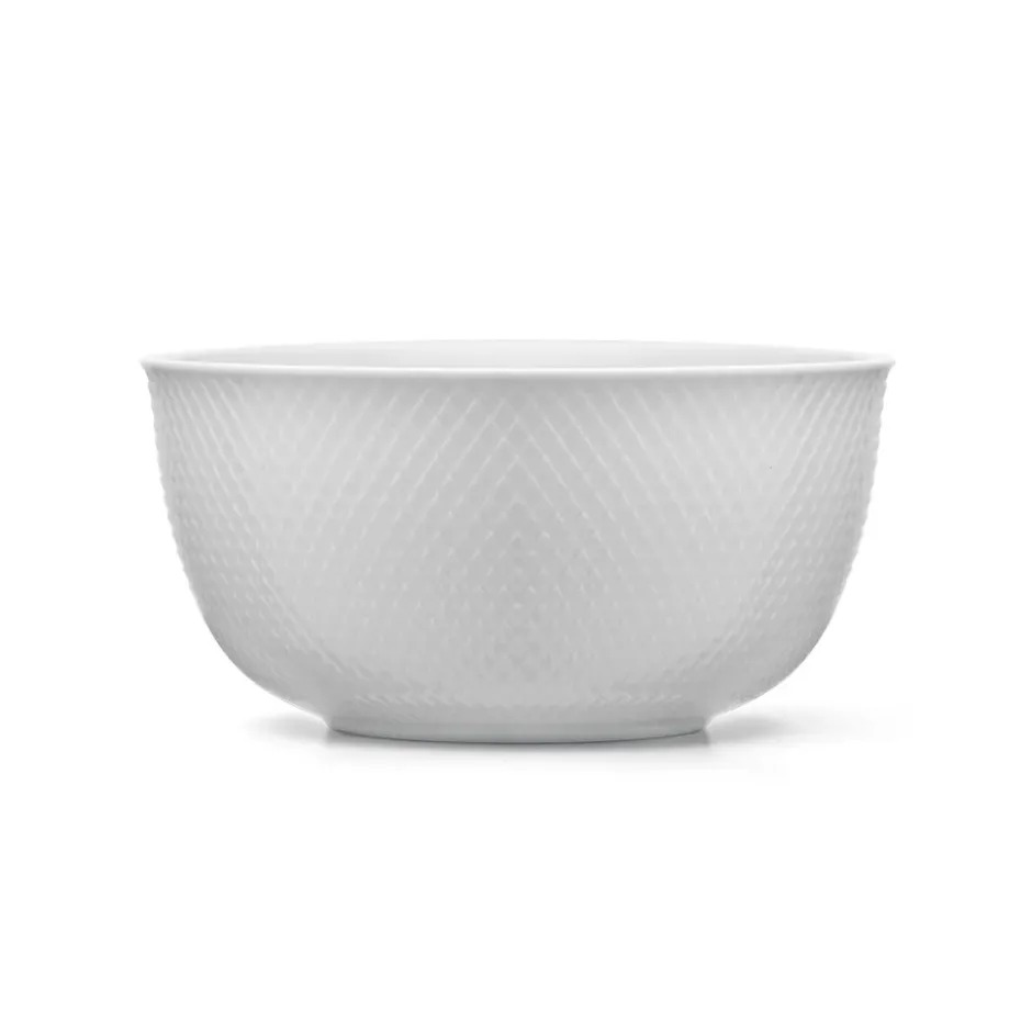 Rhombe serveringsskål Ø22 cm, vit