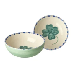 Rice keramikskål 35 cl, Good Luck Clover-Soft green