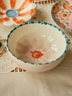 Rice keramikskål 35 cl, Soft Pink Flower-lavender