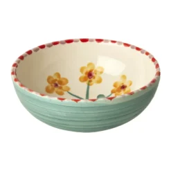 Rice keramikskål 35 cl, Yellow Flower-jade